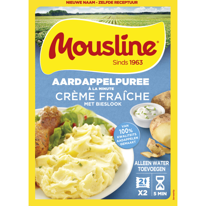 Een afbeelding van Mousline Aardappelpuree crème fraiche bieslook