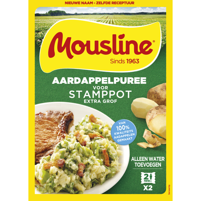 Een afbeelding van Mousline Aardappelpuree voor stamppot extra grof