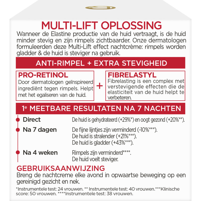 Een afbeelding van L'Oréal Paris revitalift anti-rimpel nachtcrème