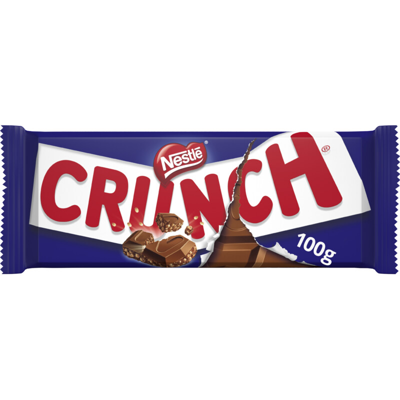 Een afbeelding van Nestlé Crunch melkchocolade reep
