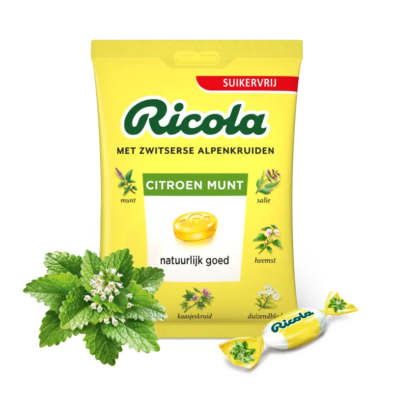 Ricola Citroen munt suikervrij