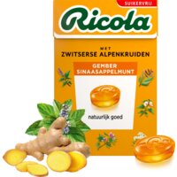 Een afbeelding van Ricola Gember sinaasappelmunt suikervrij