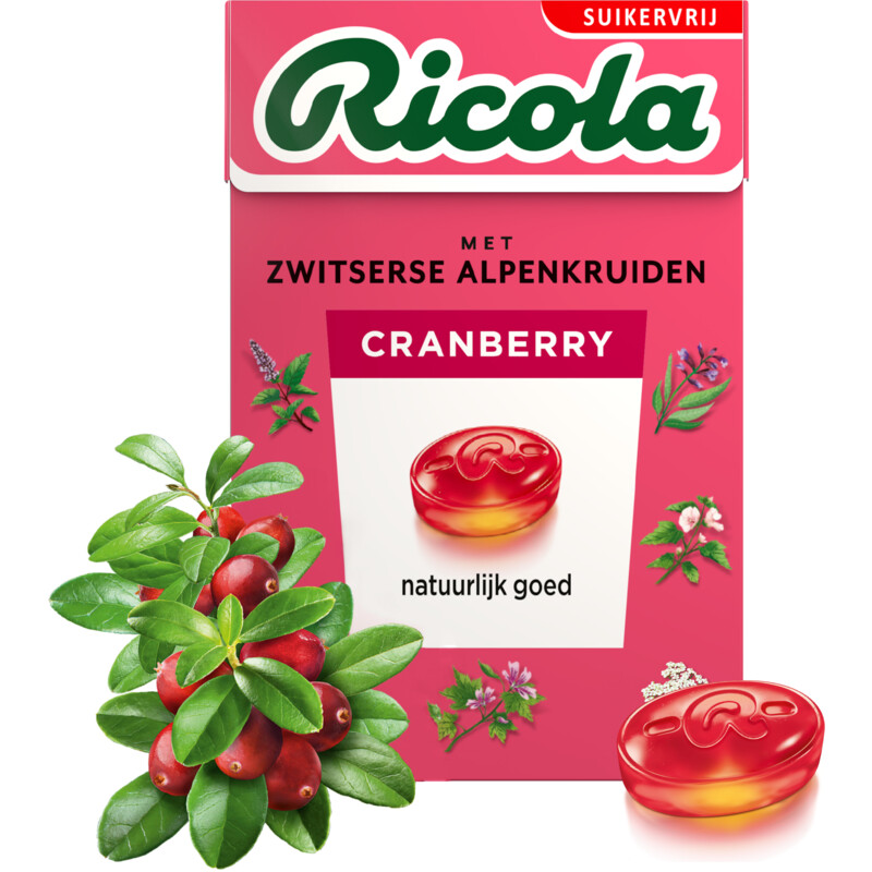Een afbeelding van Ricola Cranberry suikervrij