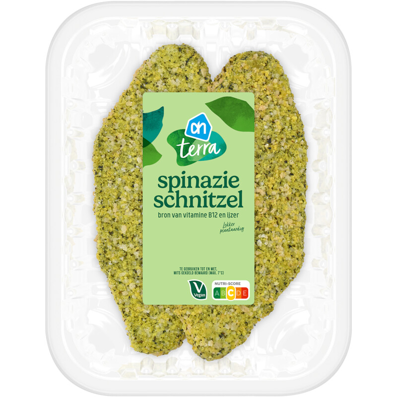 Een afbeelding van AH Terra Spinazie schnitzel