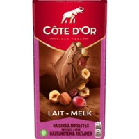 Een afbeelding van Côte d'Or Chocoladereep rozijnen hele hazelnoot
