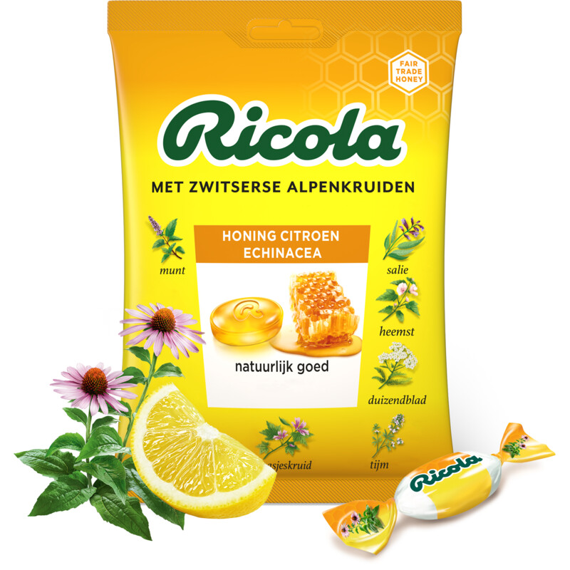 Een afbeelding van Ricola Honey citroen echinacea pastilles