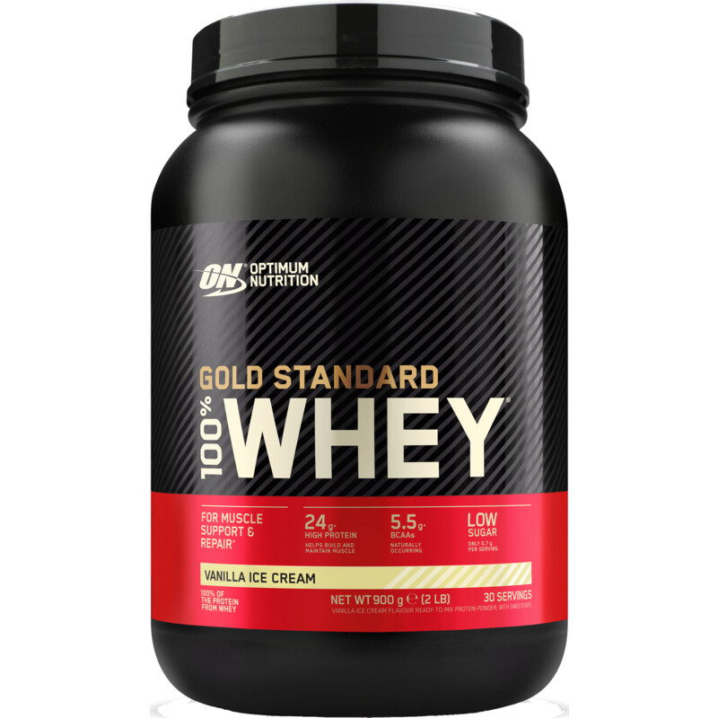 Een afbeelding van Optimum Nutrition Gold standard whey vanilla ice cream