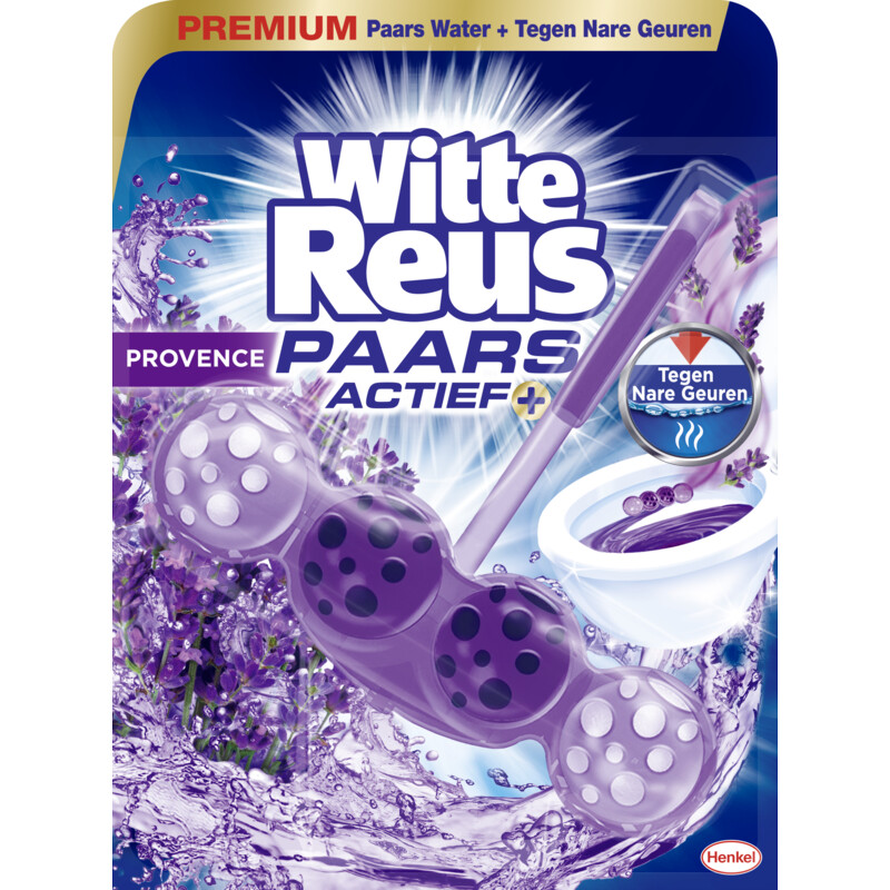Een afbeelding van Witte Reus Toiletblok paars actief provence