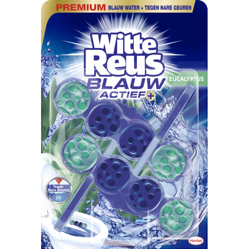 Een afbeelding van Witte Reus Toiletblok blauw actief eucalyptus 2pack