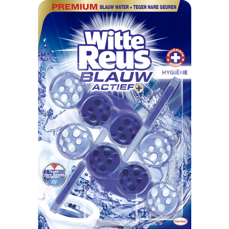 Een afbeelding van Witte Reus Toiletblok blauw actief hygiene
