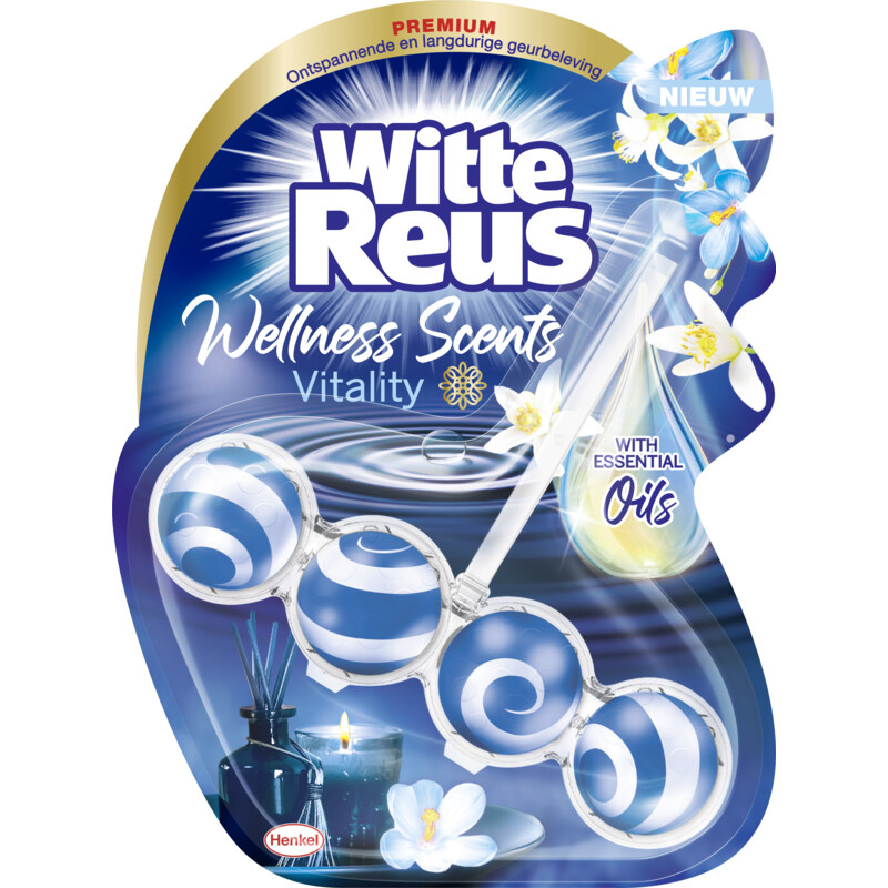 Een afbeelding van Witte Reus Wellness scents vitality wc-blok