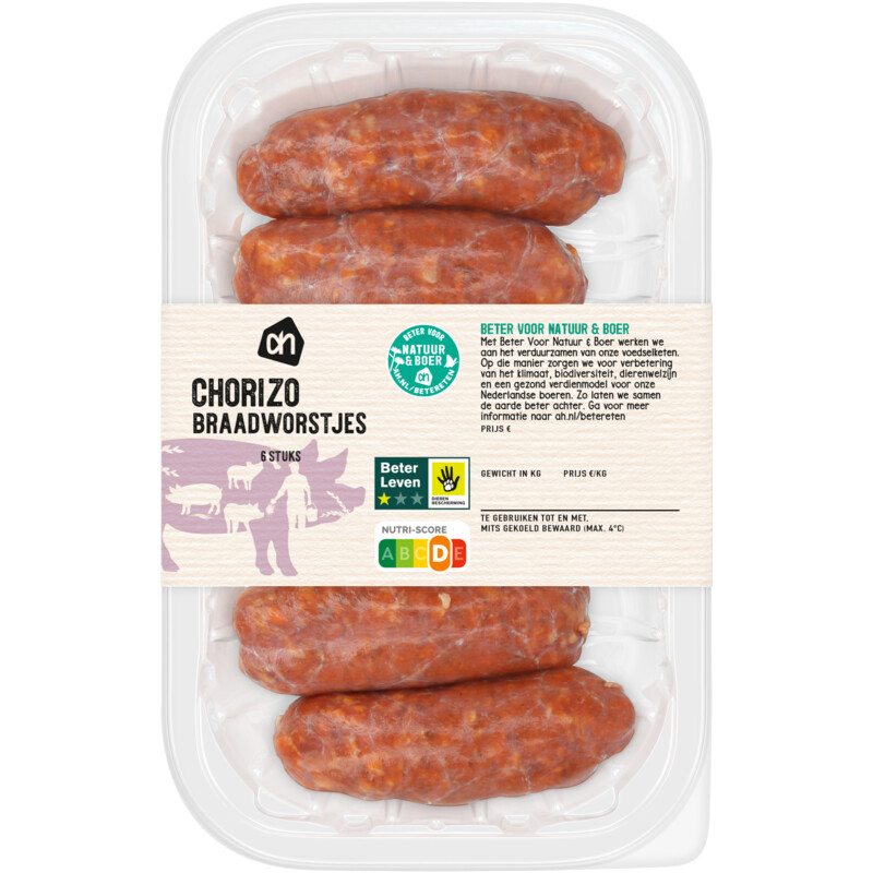 Een afbeelding van AH Chorizo braadworstjes