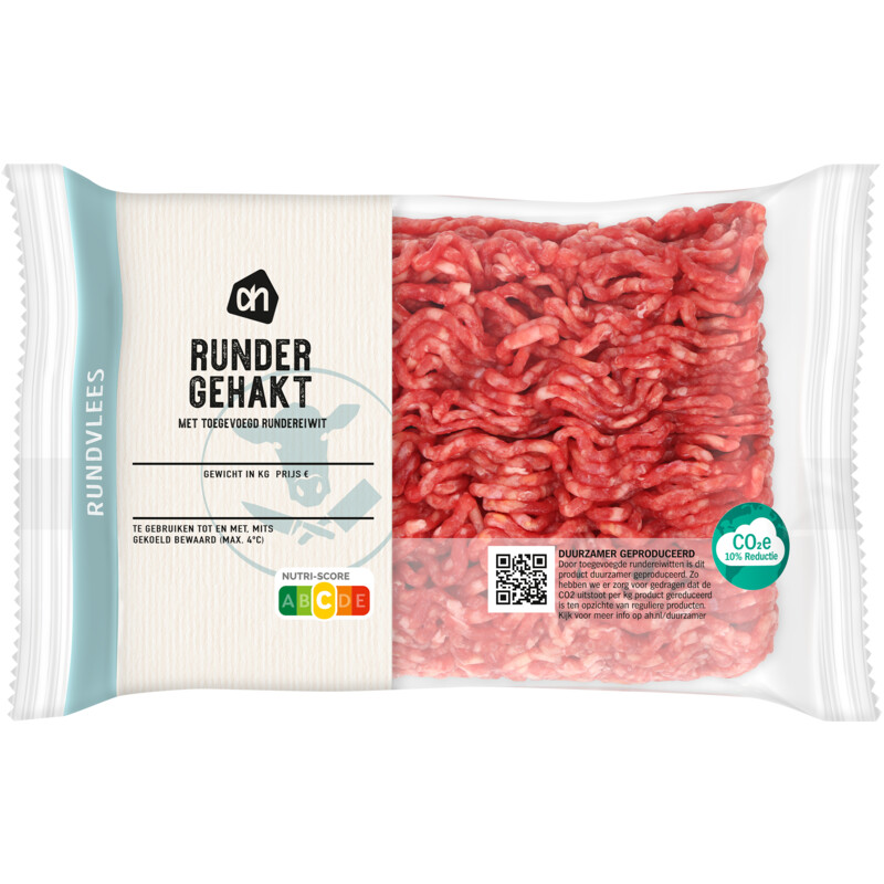 Een afbeelding van AH Rundergehakt met toegevoegd rundereiwit