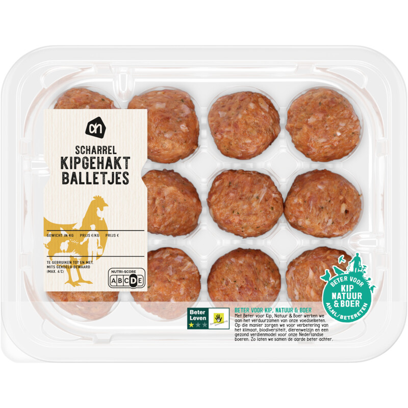Een afbeelding van AH Scharrel kipgehaktballetjes