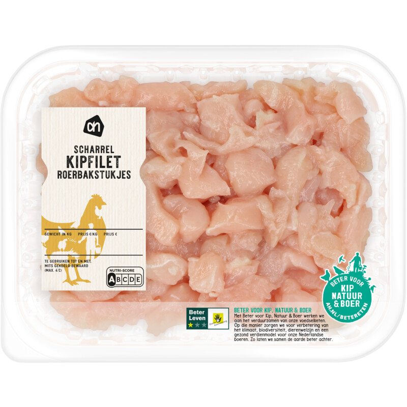 Een afbeelding van AH Scharrel kipfilet roerbakstukjes