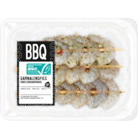 Een afbeelding van AH BBQ garnalen spies knoflook