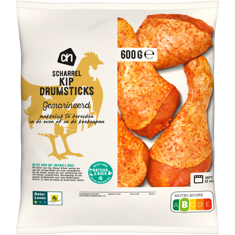 Een afbeelding van AH Scharrel kipdrumsticks gemarineerd
