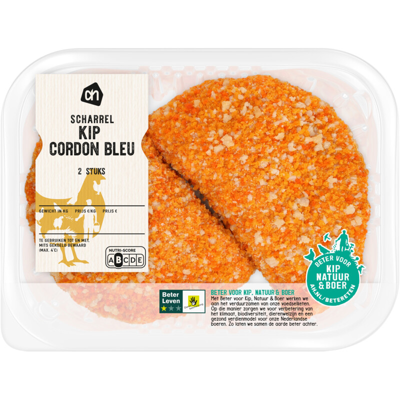 Een afbeelding van AH Scharrel kip cordon bleu 2 stuks