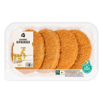pdp-image-AH Scharrel kipburger gepaneerd 4 stuks