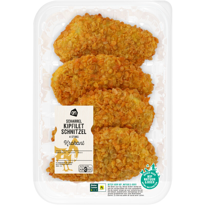 Een afbeelding van AH Scharrel krokant kipfiletschnitzel