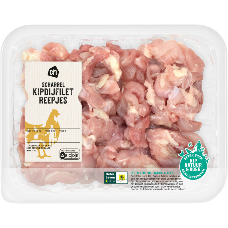 Een afbeelding van AH Scharrel kipdijfilet reepjes