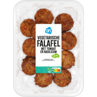 Een afbeelding van AH Biologisch Vegetarische falafel tomaat en basilicum