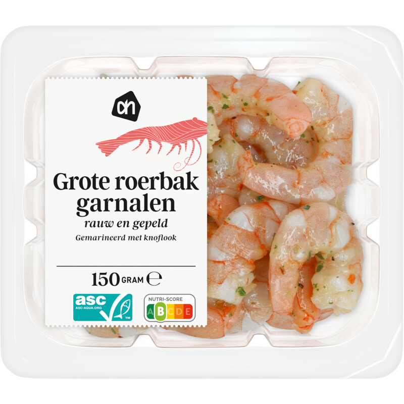 Een afbeelding van AH Grote roerbak garnalen knoflook