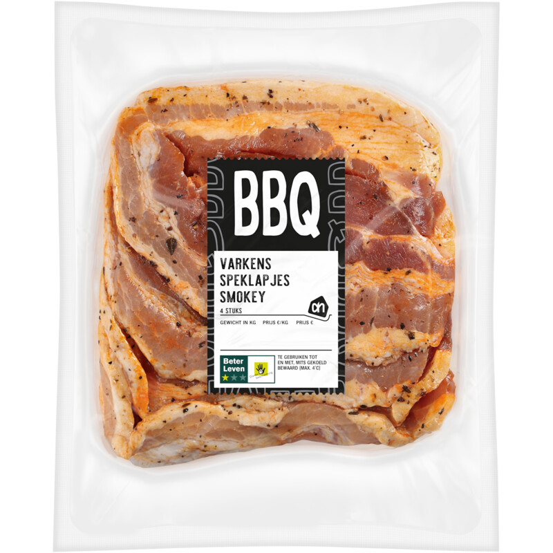 Een afbeelding van AH BBQ varkenspeklapjes smokey