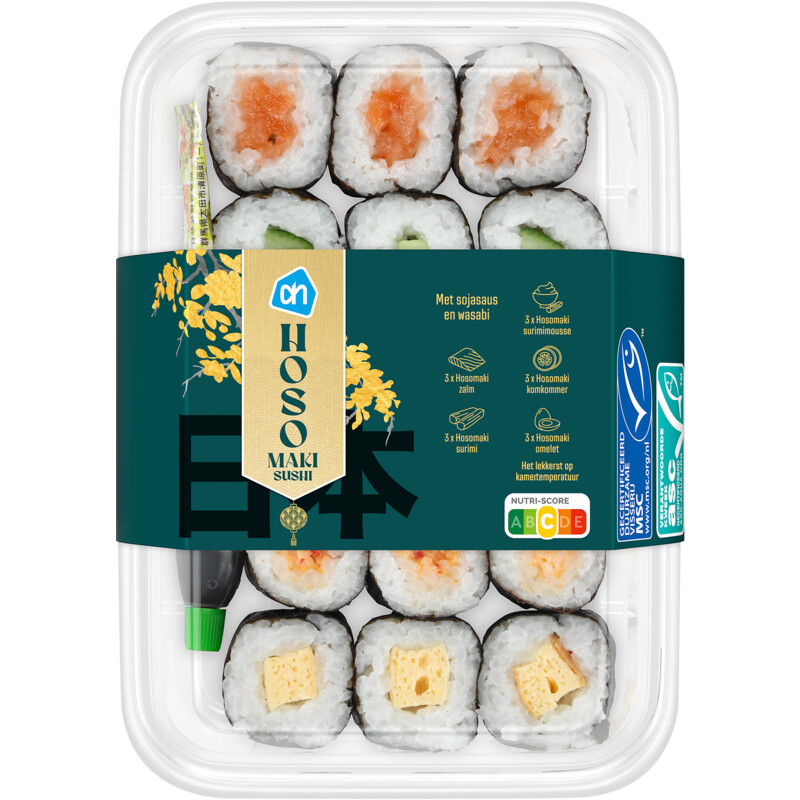 Een afbeelding van AH Sushi hosomaki set