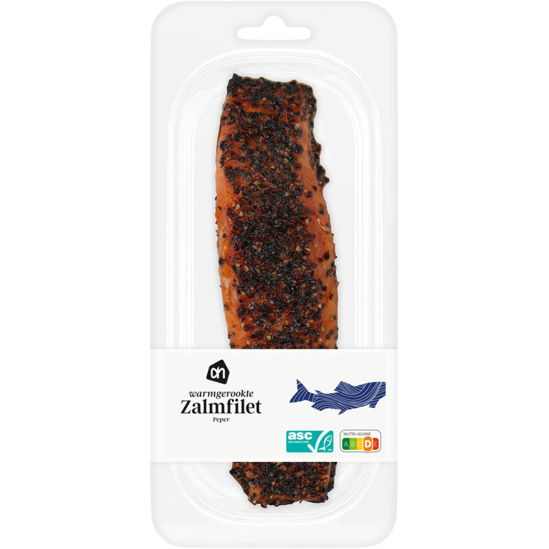 Een afbeelding van AH Warmgerookte zalmfilet peper