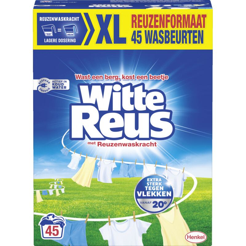 Een afbeelding van Witte Reus Waspoeder wasmiddel wit