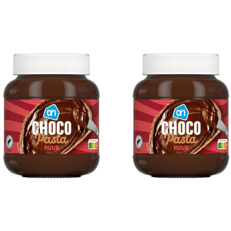 Een afbeelding van AH Chocoladepasta puur 2-pack