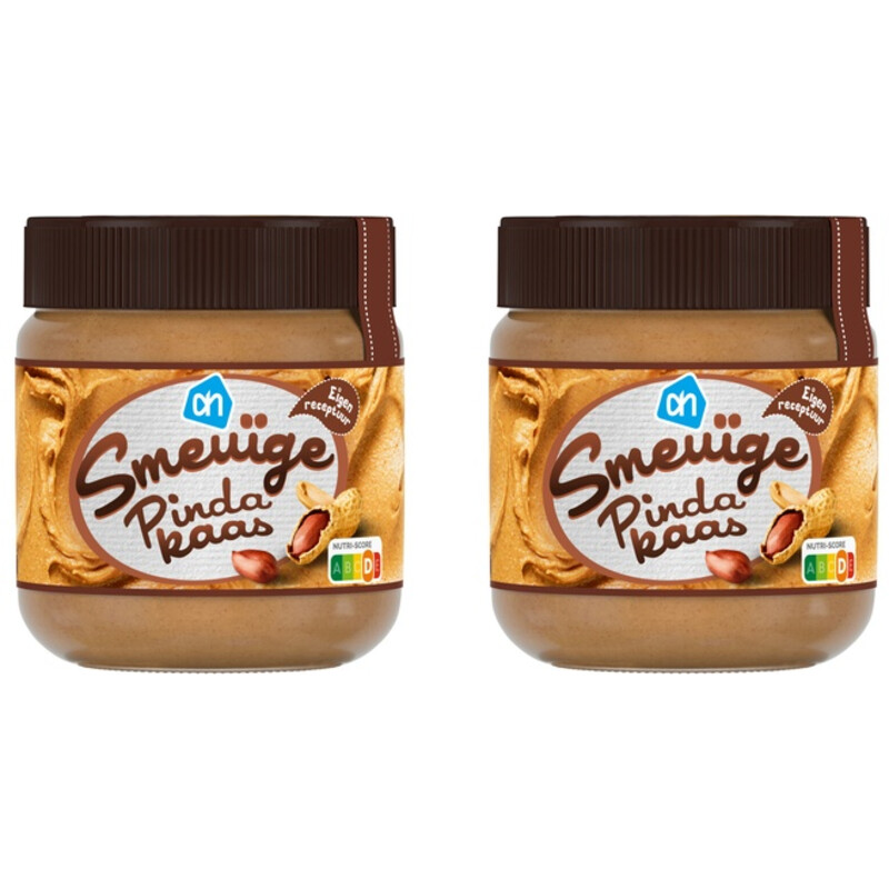Een afbeelding van AH Smeuïge pindakaas 2-pack