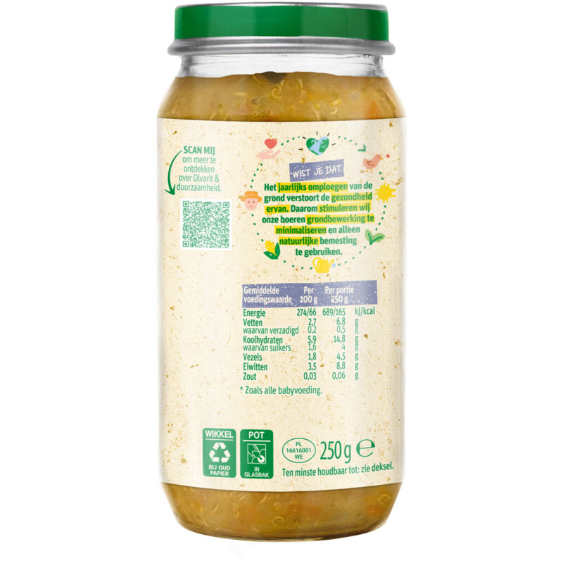 Een afbeelding van Olvarit Broccolischotel quinoa rundvlees 15m+