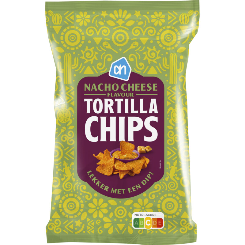 Een afbeelding van AH Tortilla chips nacho cheese flavour
