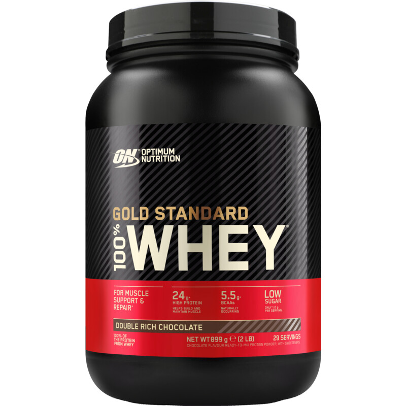 Een afbeelding van Optimum Nutrition Gold standard whey double rich chocolate