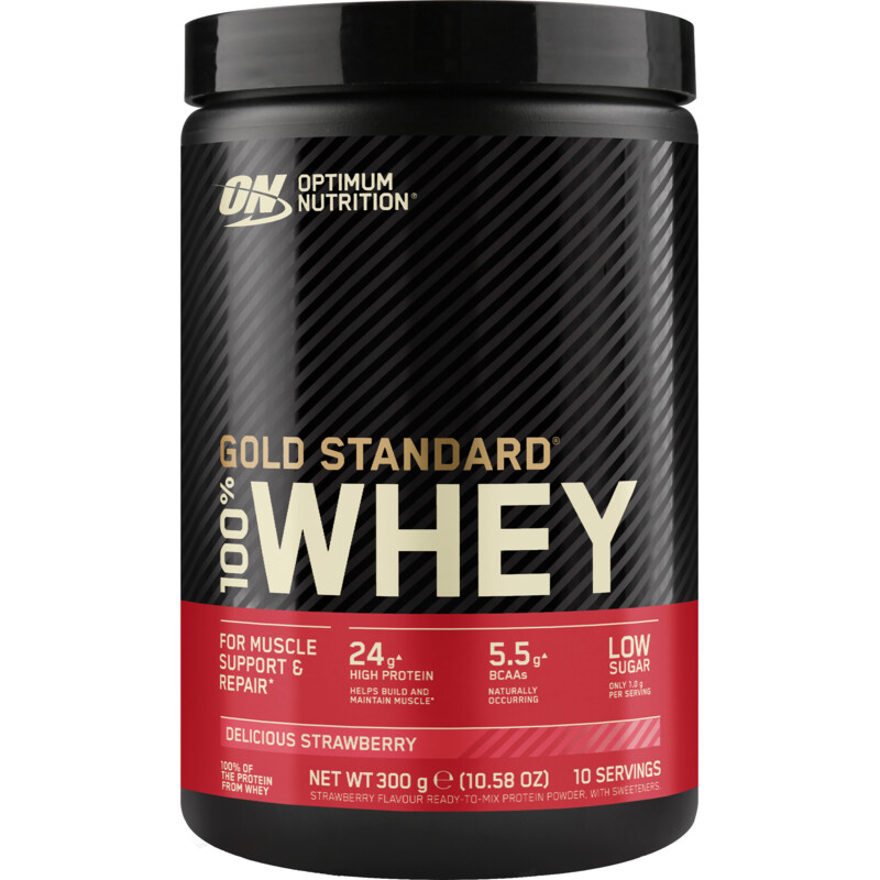 Een afbeelding van Optimum Nutrition Gold standard whey delicious strawberry