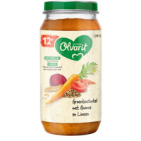 Een afbeelding van Olvarit Groenteschotel met quinoa en linzen 12m+
