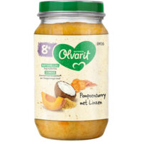 Olvarit Pompoen curry met linzen 8m+