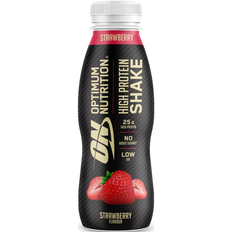 Een afbeelding van Optimum Nutrition High protein shake strawberry