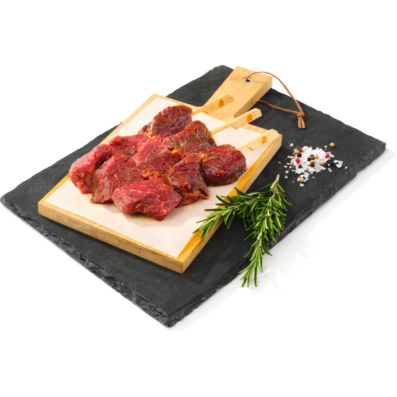 Een afbeelding van AH BBQ biefstukspies black garlic