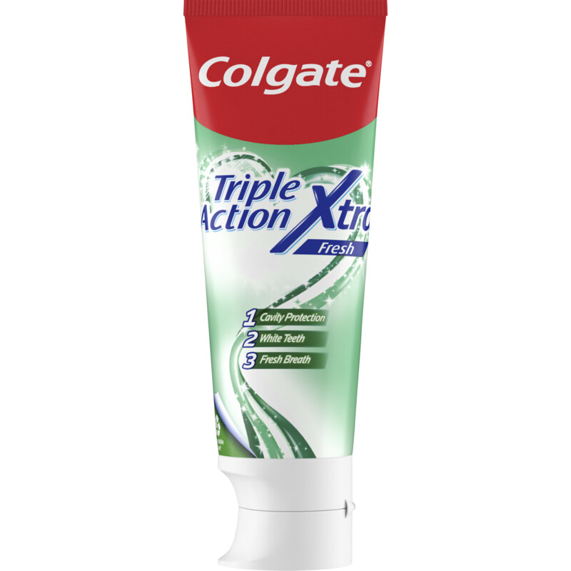 Een afbeelding van Colgate Triple action xtra fresh tandpasta