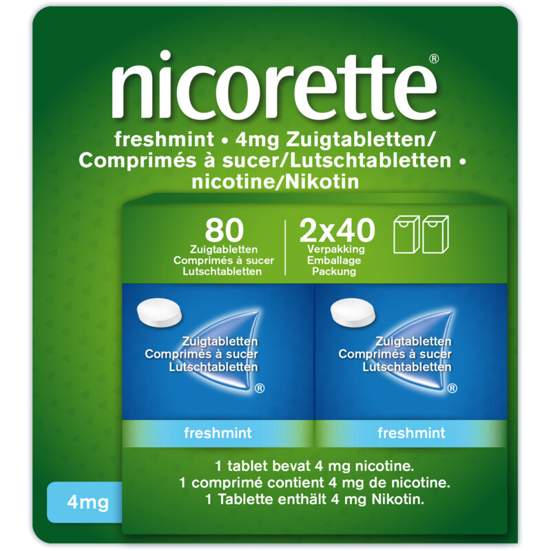 Een afbeelding van Nicorette Freshmint zuigtabletten 4mg