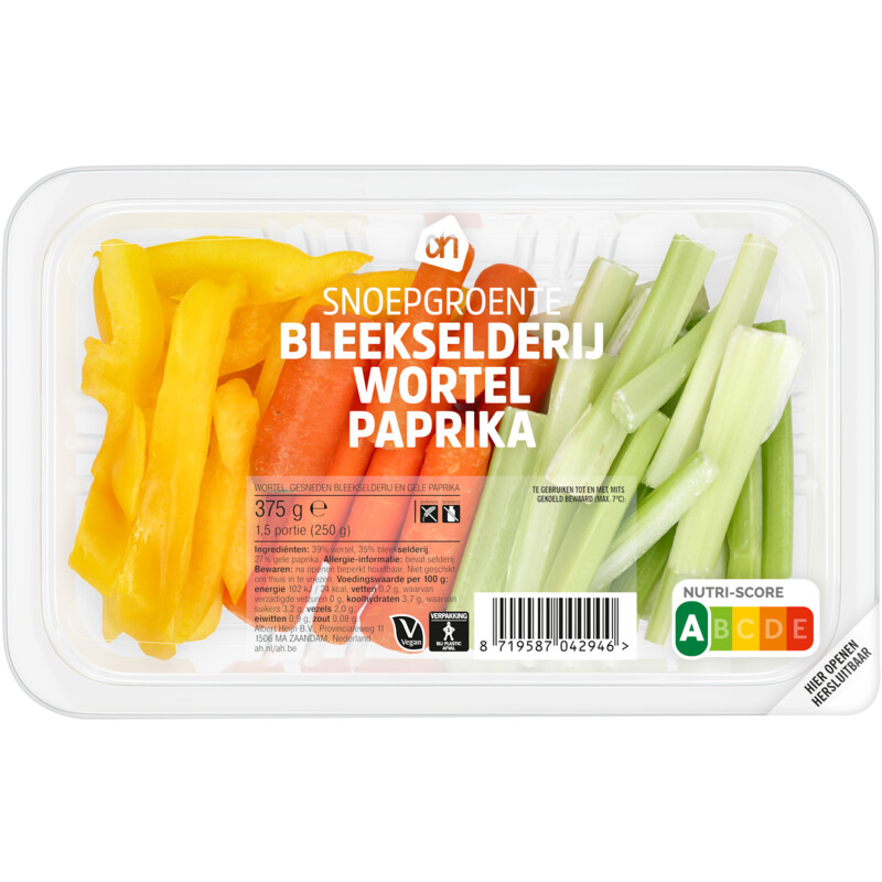 Een afbeelding van AH Snoepgroente bleekselderij wortel