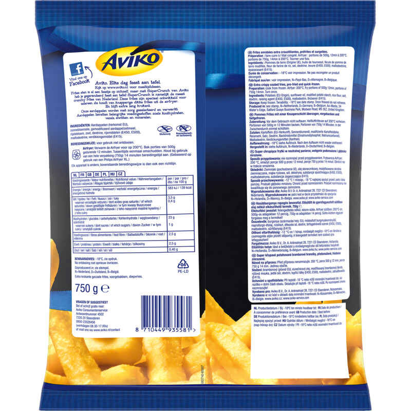 Een afbeelding van Aviko Supercrunch airfryer dikke friet