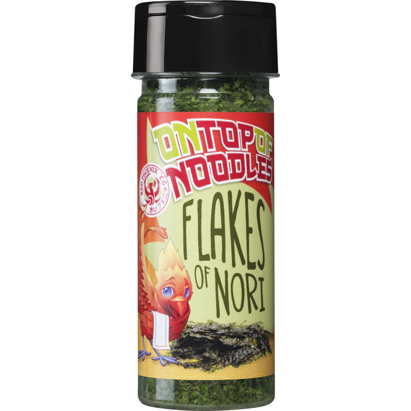 Een afbeelding van Red Phoenix On top of noodles flakes of nori