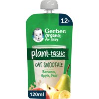 Een afbeelding van Gerber Organic Baby oat smoothie banana pear 12+m
