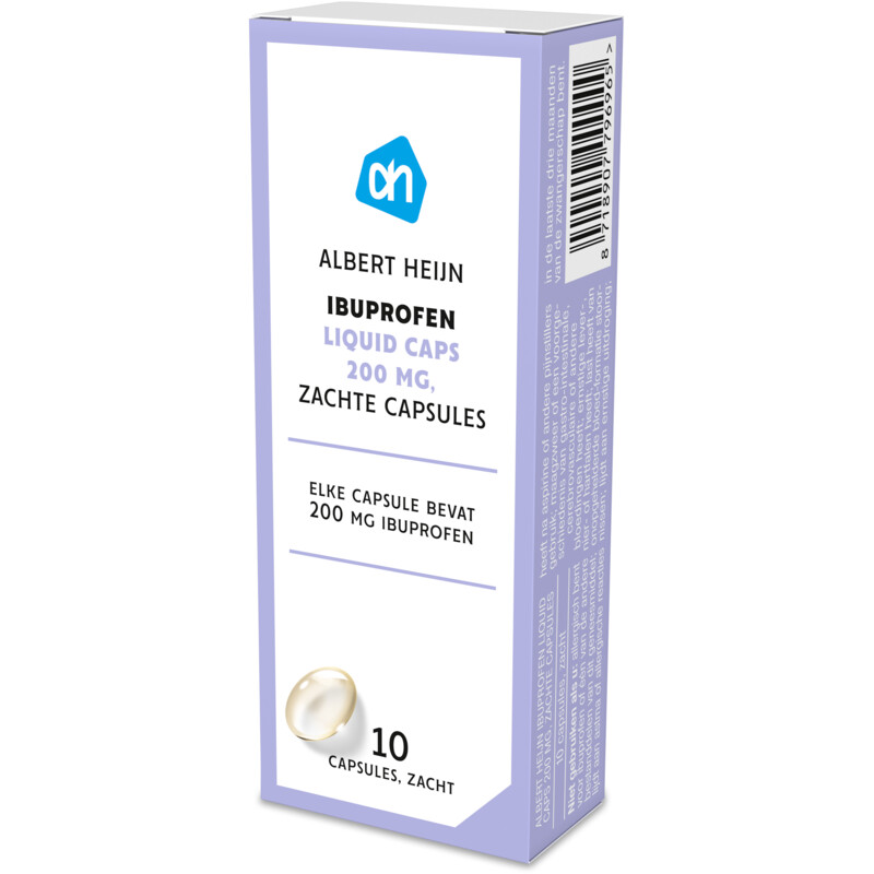 Een afbeelding van AH Ibuprofen liquid caps 200mg