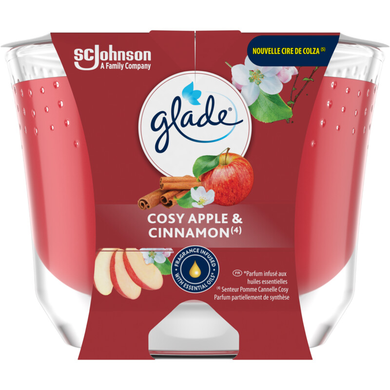 Een afbeelding van Glade Geurglas cosy apple cinnamon raapzaadwas