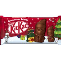 Een afbeelding van Kitkat Melkchocolade kerstman 5-pack